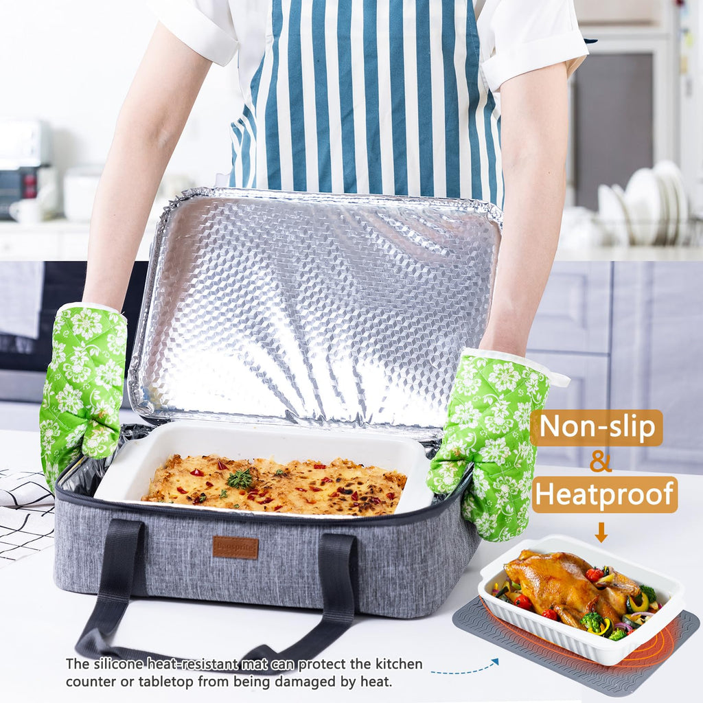 Expandable Insulated Casserole Carrier for 9" x 13" Baking Dish