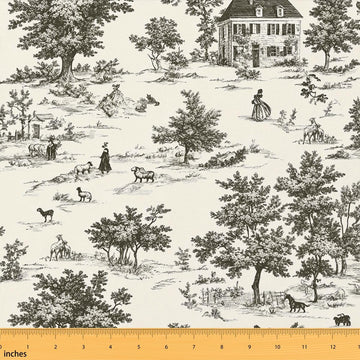 Vintage French Country Fabric by The Yard Soft 1 Yard