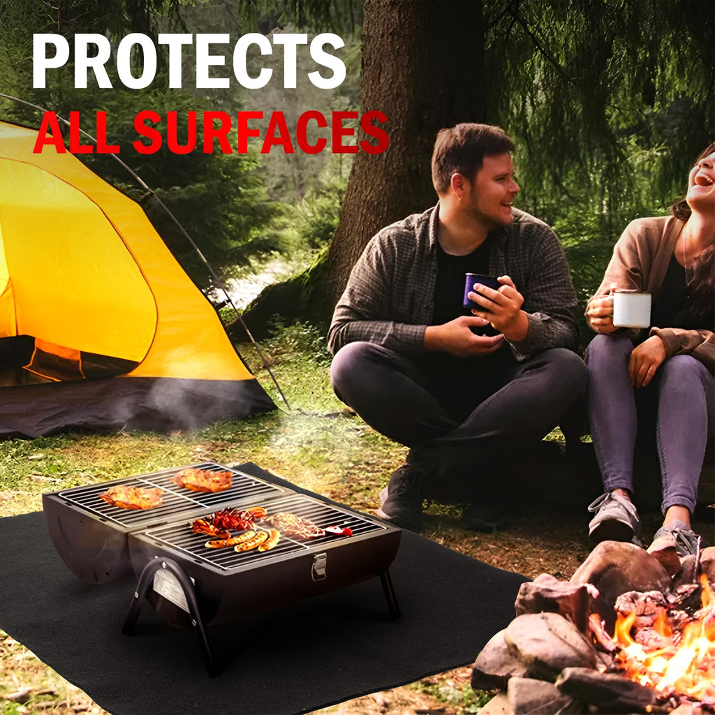 40x40 Inch Large Welding Blanket Fireproof Pad - 5mm Thickened Fire Resistant Carbon Felt Cloth, Flame Retardant
