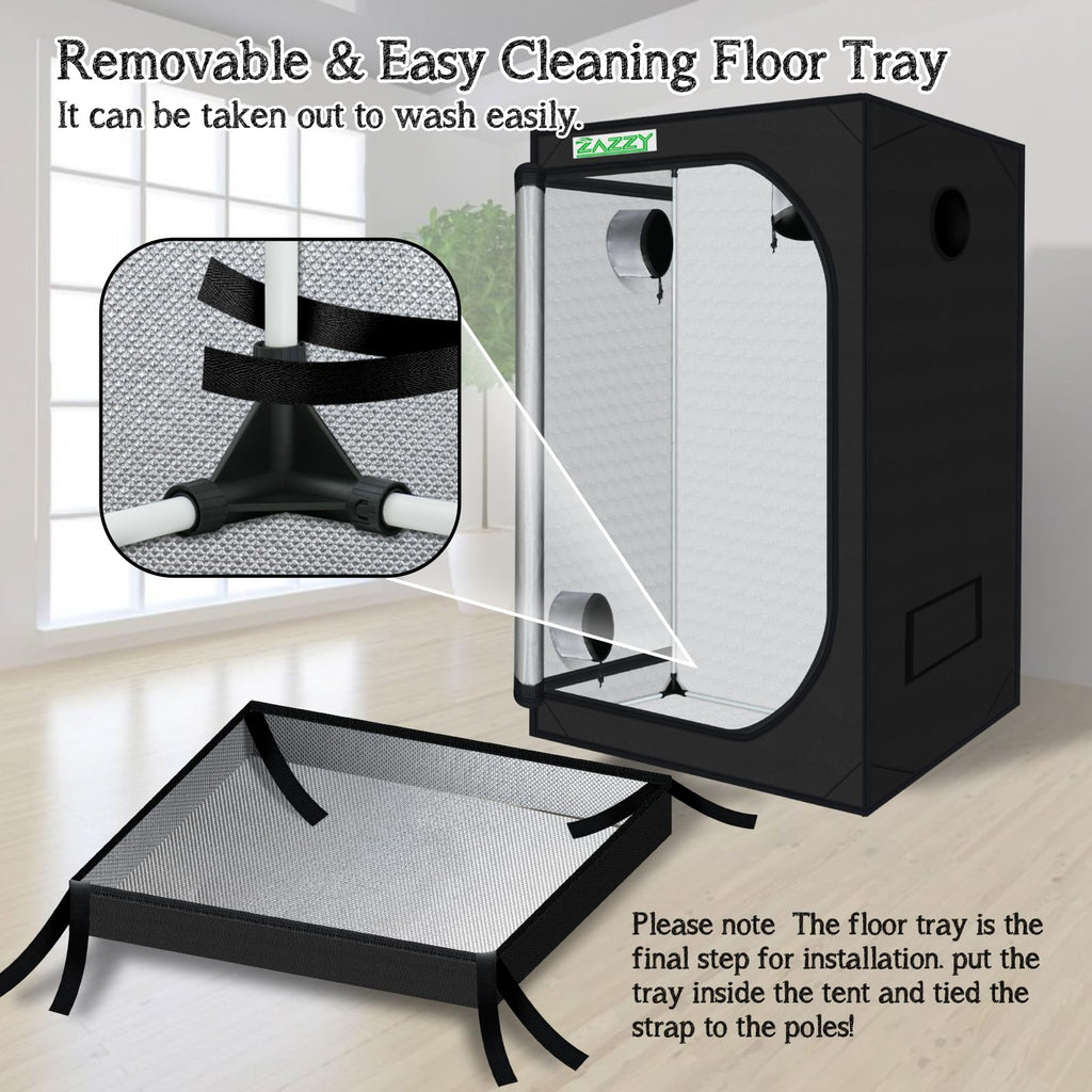 3x3 Grow Tent, 36"x36"x72" Growing Tent High Reflective Mylar