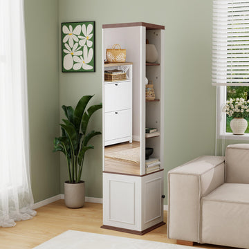 360° Swivel Jewelry Cabinet with Full Length Mirror