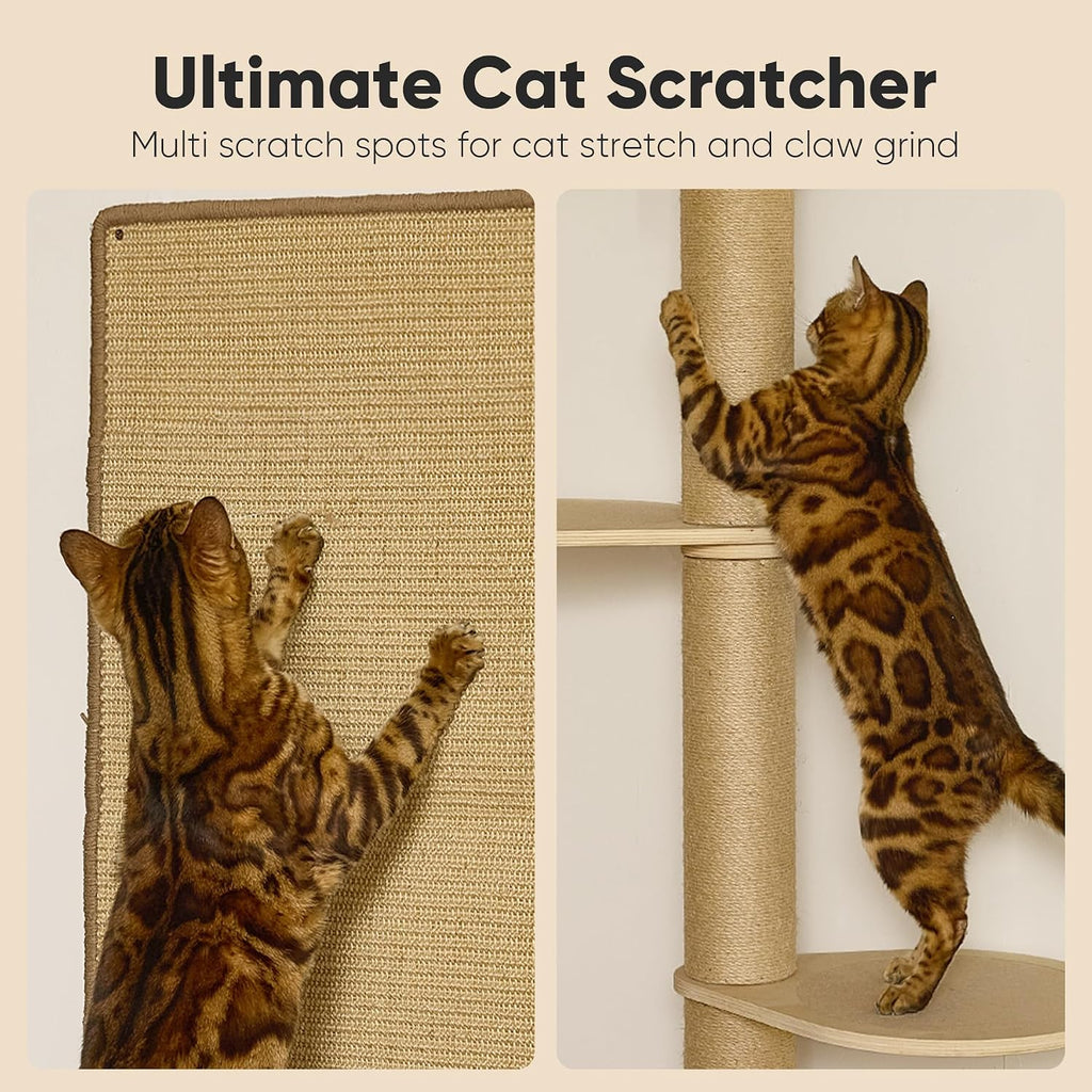 Cat Wall Shelves, 4 in 1 Set, Beige