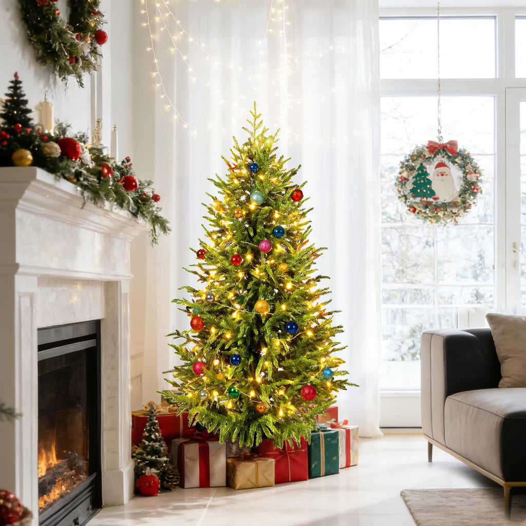 4ft 2Pack Artificial Cedar Topiary Trees 2 Pack, Real Touch Cedar Tree Potted UV Resistant Evergreen Tree for Outdoor