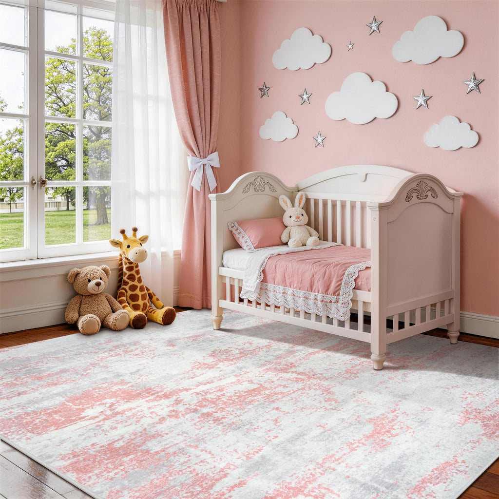 10x14 Area Rugs Washable Dining Room Pink