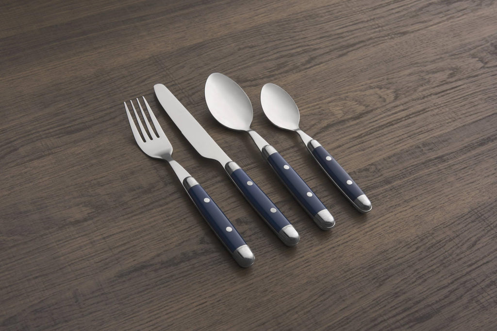 Jubilee Blue 16-Piece 18/0 Silverware Set for 4, Flatware