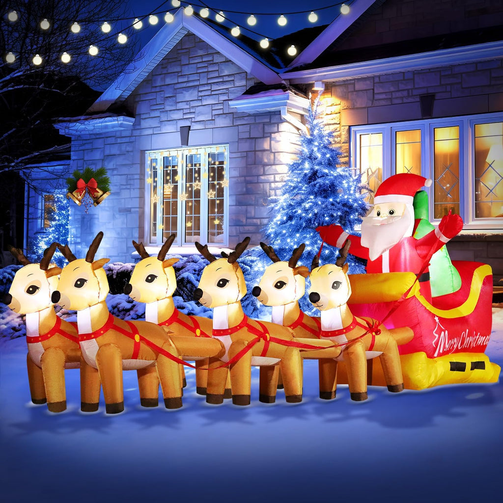 13.6 FT Christmas Inflatable Outdoor Santa Claus