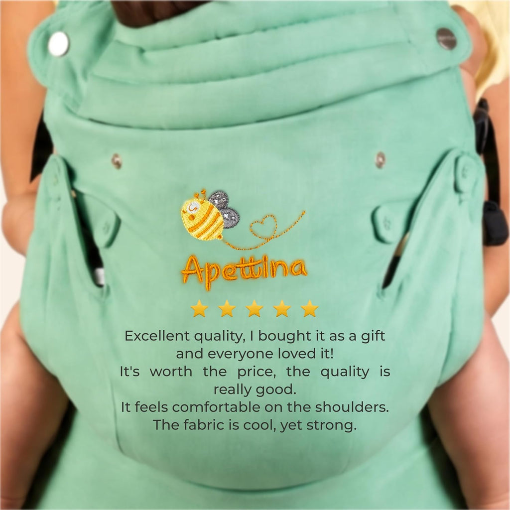 Cloud-Soft Structured Baby Carrier Cotton & Linen, Breathable Baby Carrier Summer, Lightweight, Lumbar Support