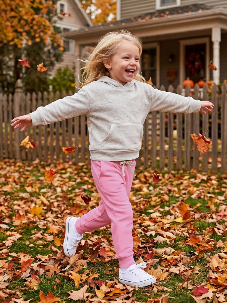 4 Pack Toddler Girls Cotton Sweatpants Casual Athletic Jogger Pants