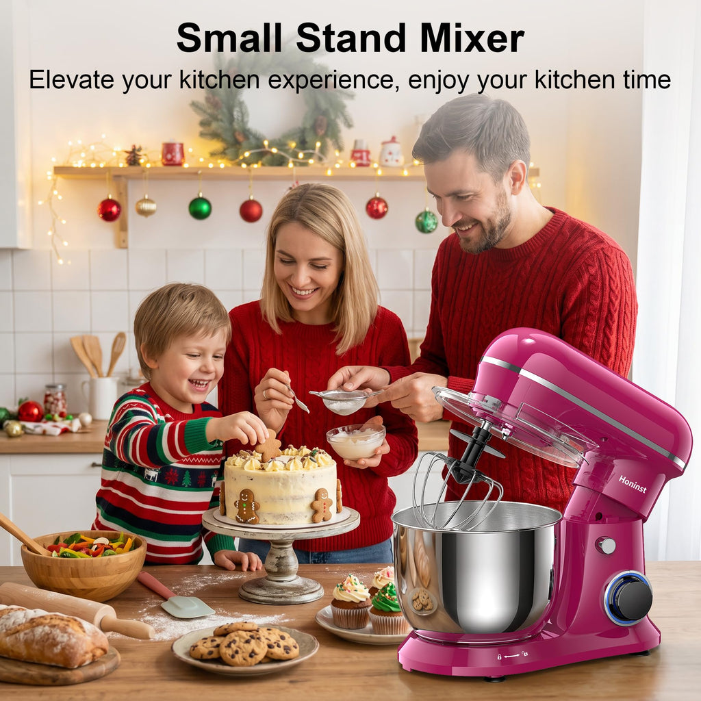 4QT Electric Stand Mixer, 10-Speed Tilt-Head Compact Kitchen Mixer
