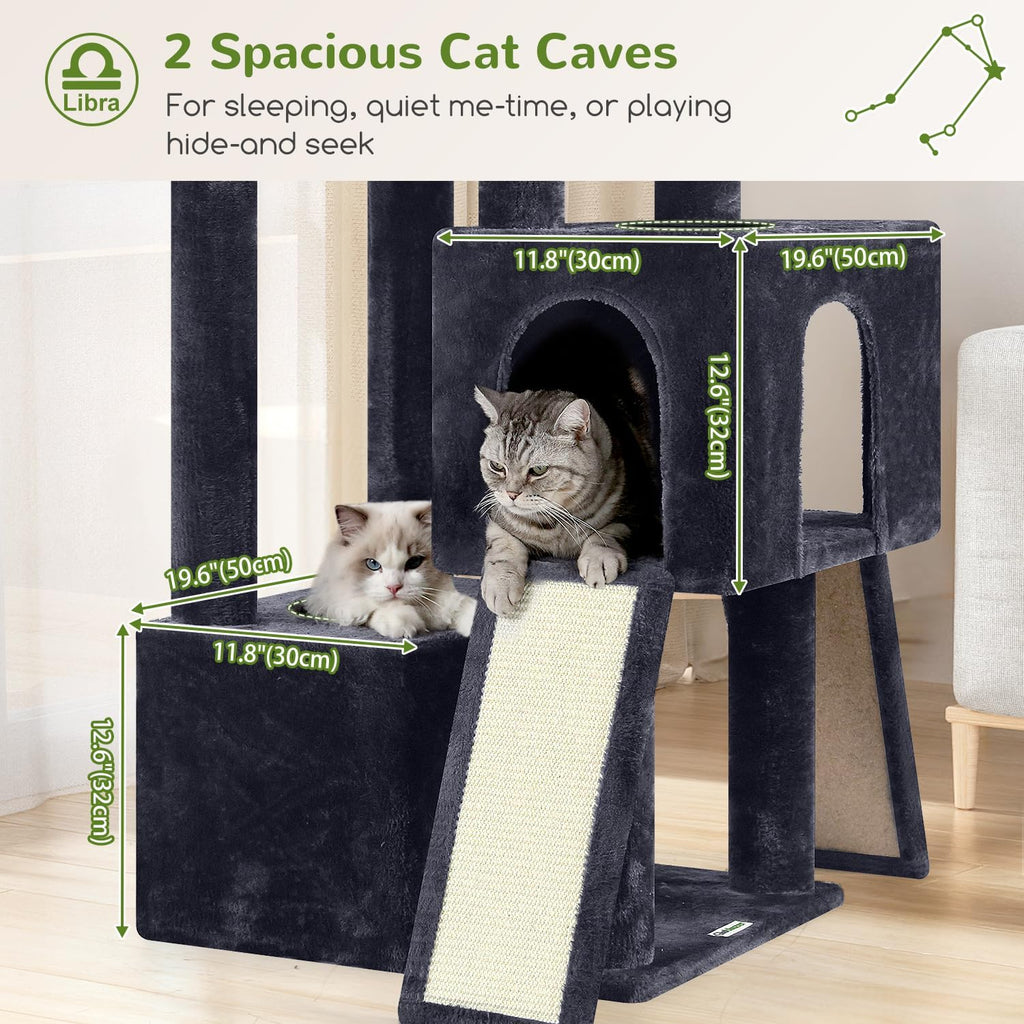 Heavy Duty Cat Tree for 20lbs Large Adult Cats, Dark Grey