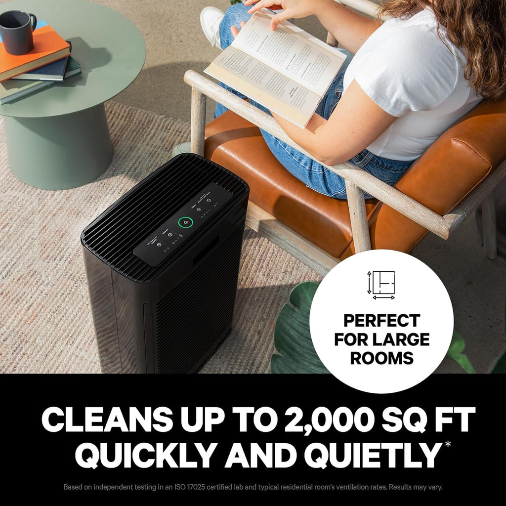 400 HEPA Air Purifier for Home Large Rooms - Covers 2,000 Sq Ft - Filters Up to 99.9% of Pollutants,