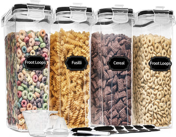 Cereal Containers Storage Set (4L,135.2 Oz) with Pour Spout, 4PCS