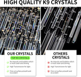 Luxury Large Foyer Chandelier, Modern 12-Lights Round Raindrop Crystal Chandeliers High Ceiling Flush Mount Light Fixtures for Hallway, Entryway, Stairs,Front Entrance D31.5 X H86.7 A100-B08R7DX1PS