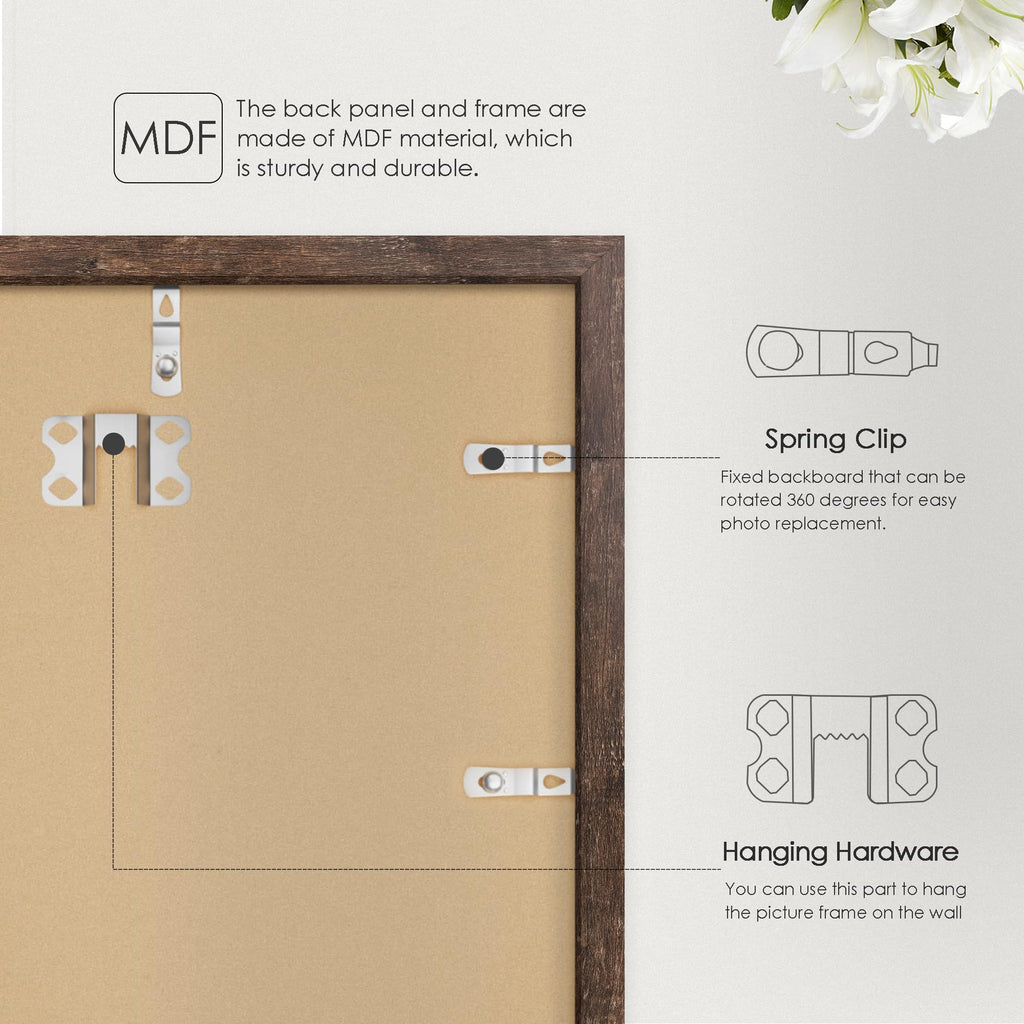 24x36 Poster Frame Rustic Brown, for Wall Mounting, 1 Pack