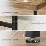 55" Industrial Executive Desk, Rustic Simple Computer Laptop Desk with Strong Metal Legs