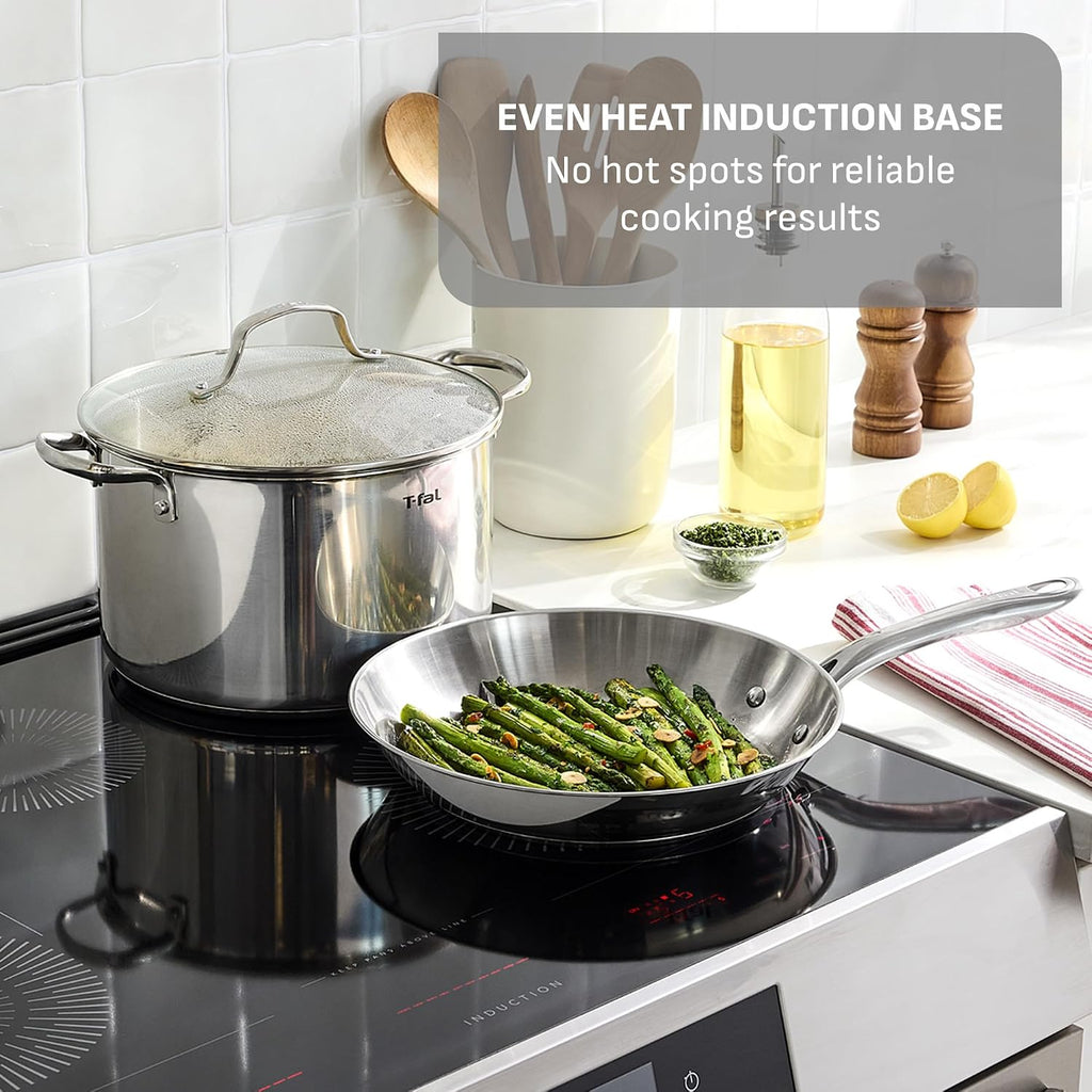 Gourmet 15-Piece Stainless Steel Pots and Pans Set, Induction Compatible