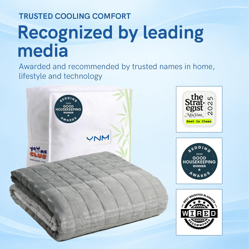 Cooling Weighted Blanket - Oeko-Tex Certified Material (Gradient Dark Grey, 60"x80" 20lbs), Suit for One