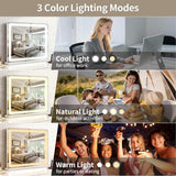 23"x 18" Large Vanity Mirror with Lights, LED Makeup Mirror for Dresser and Desk, 10X Magnification, Dimmable Touch