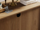 Buffet Sideboard Cabinet Farmhouse Modern 3 in1 Storage Cabinet with Adjustable Shelves for Kitchen, Coffee Bar