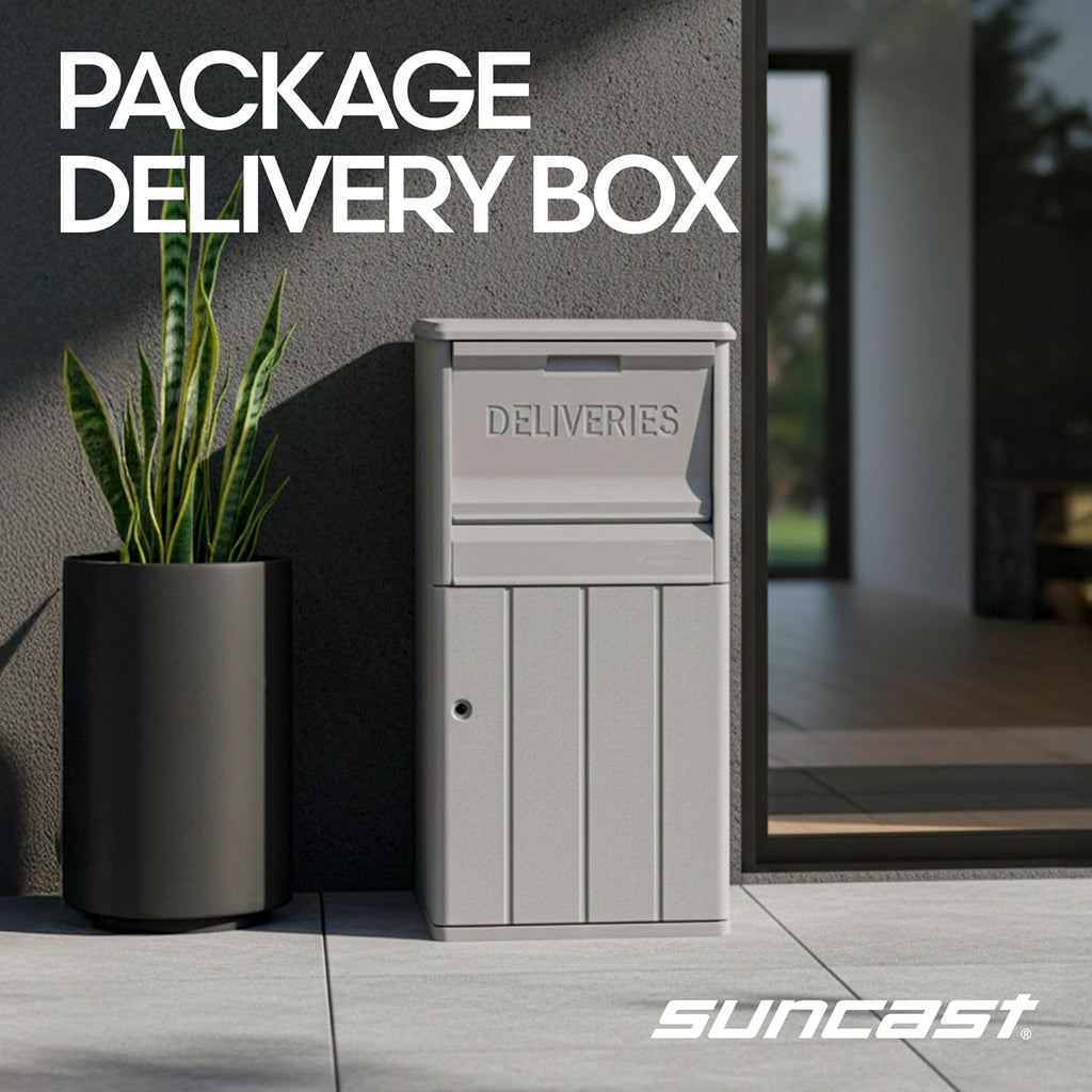 33.5-Gallon Capacity Package Delivery Box, Parcel Drop Box with Lock