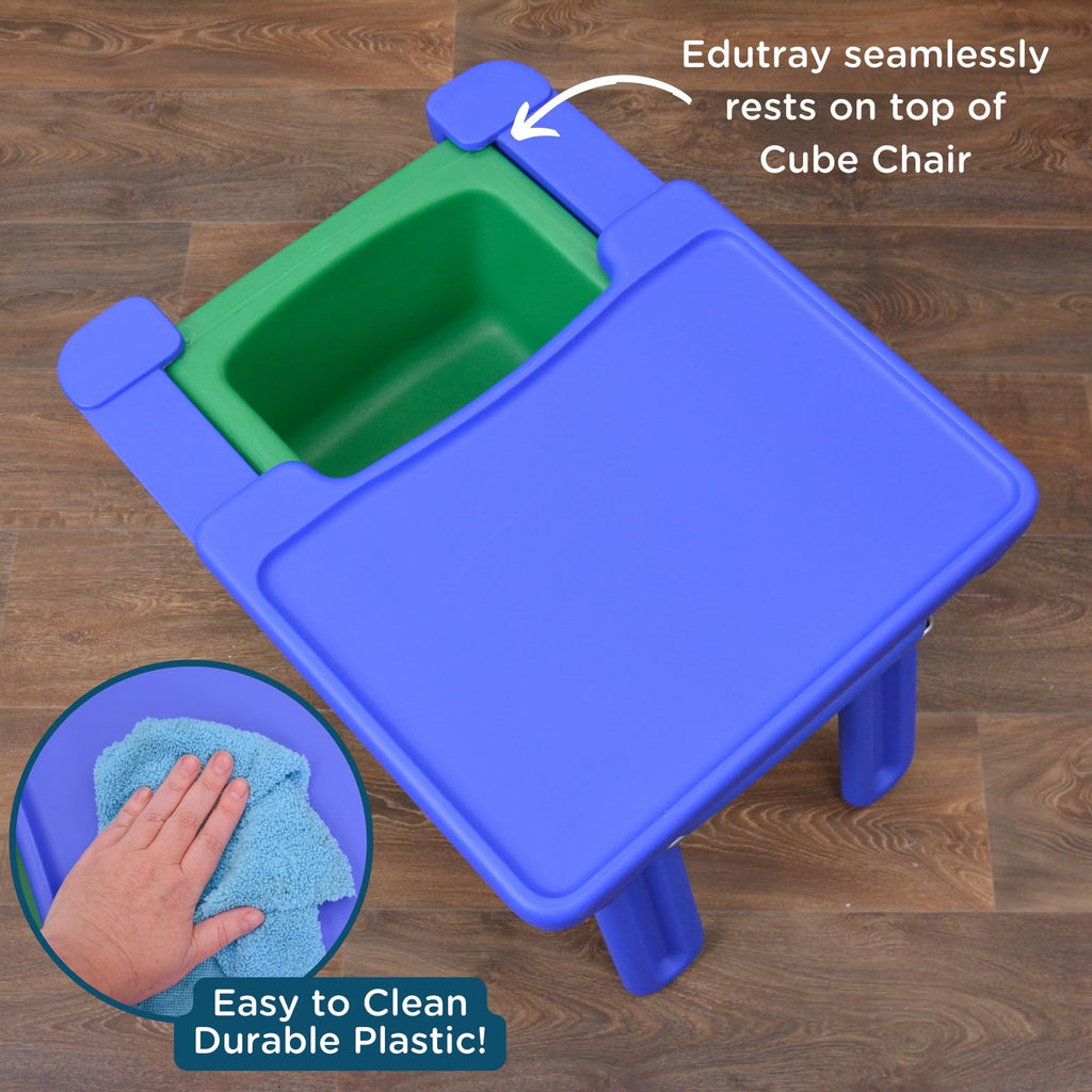 Edutray Desk Attachment for Cube Chairs for Kids, Blue