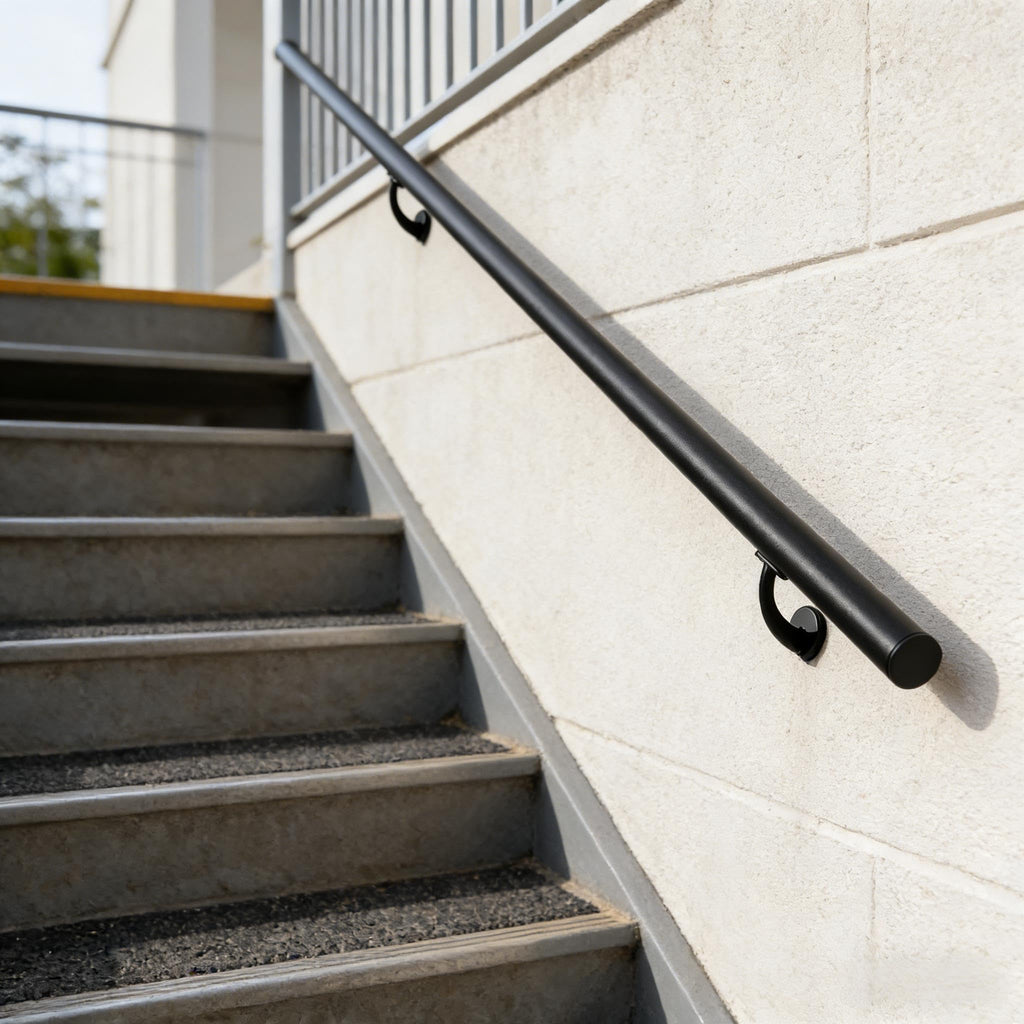 11FT Modern Aluminum Handrail Set, handrails for Indoor Stairs, Deck, Slope, wall Mounted Staircase handrails, Zink