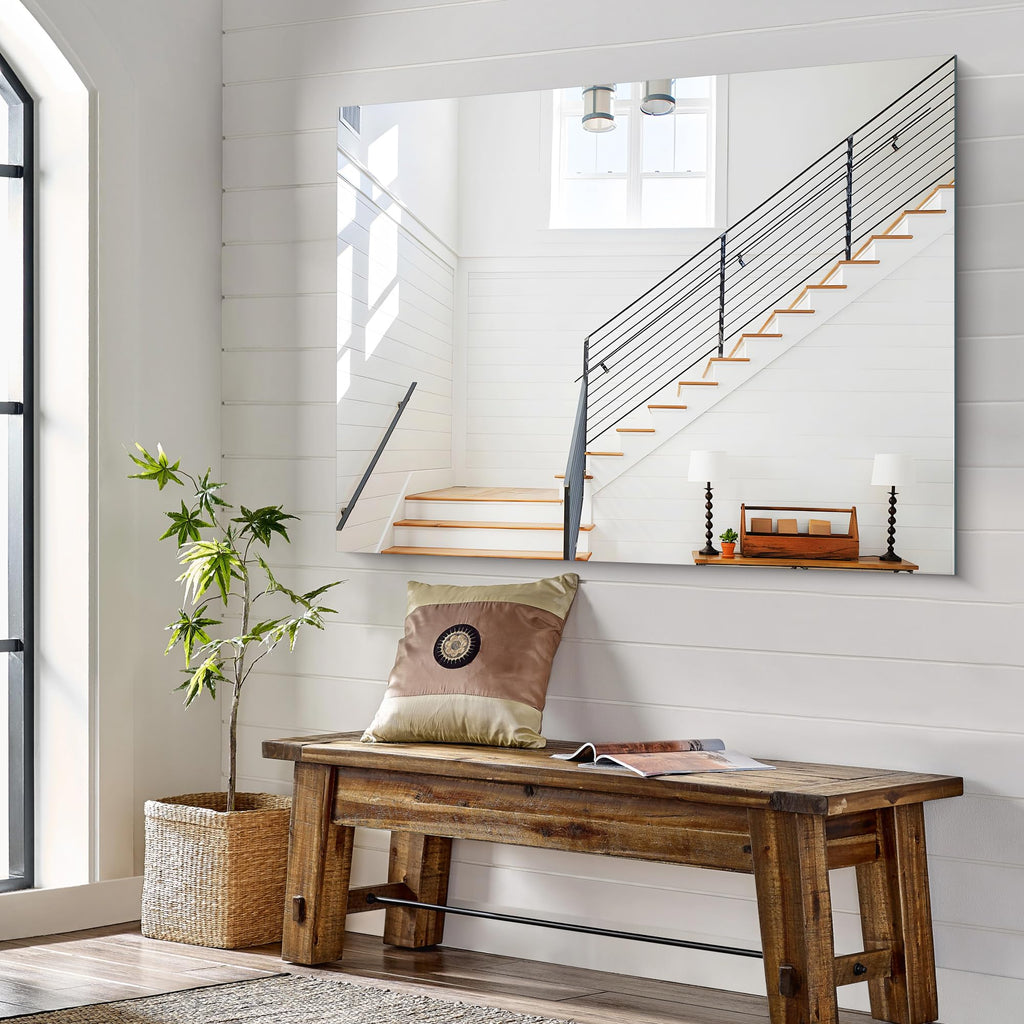 Frameless Mirror, 36"x48" Bathroom Mirror for Over Sink, Unframed Vanity Mirror, Large Rectangle Mirror, Upgraded