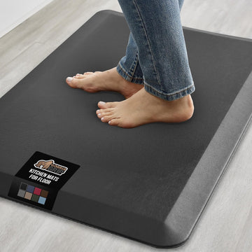 Comfortable Cushioned Kitchen Mats for Floor, Waterproof Stain Resistant Top, 3/4 Inch Thick Ergonomic Standing Desk