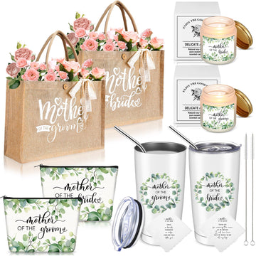 2 Sets Mother of The Bride and Mother of The Groom Gifts, Eucalyptus