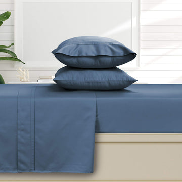 Egyptian Cotton Sheets Queen Size - 500 Thread Count Sateen Weave for Silky Softness - Deep Pocket Fitted Sheet Stays
