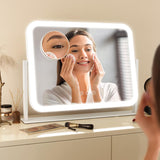 Vanity Mirror with Lights 17''x13'' Makeup Mirror with Lights,Vanity Mirror Touch Screen with 3-Color Lighting