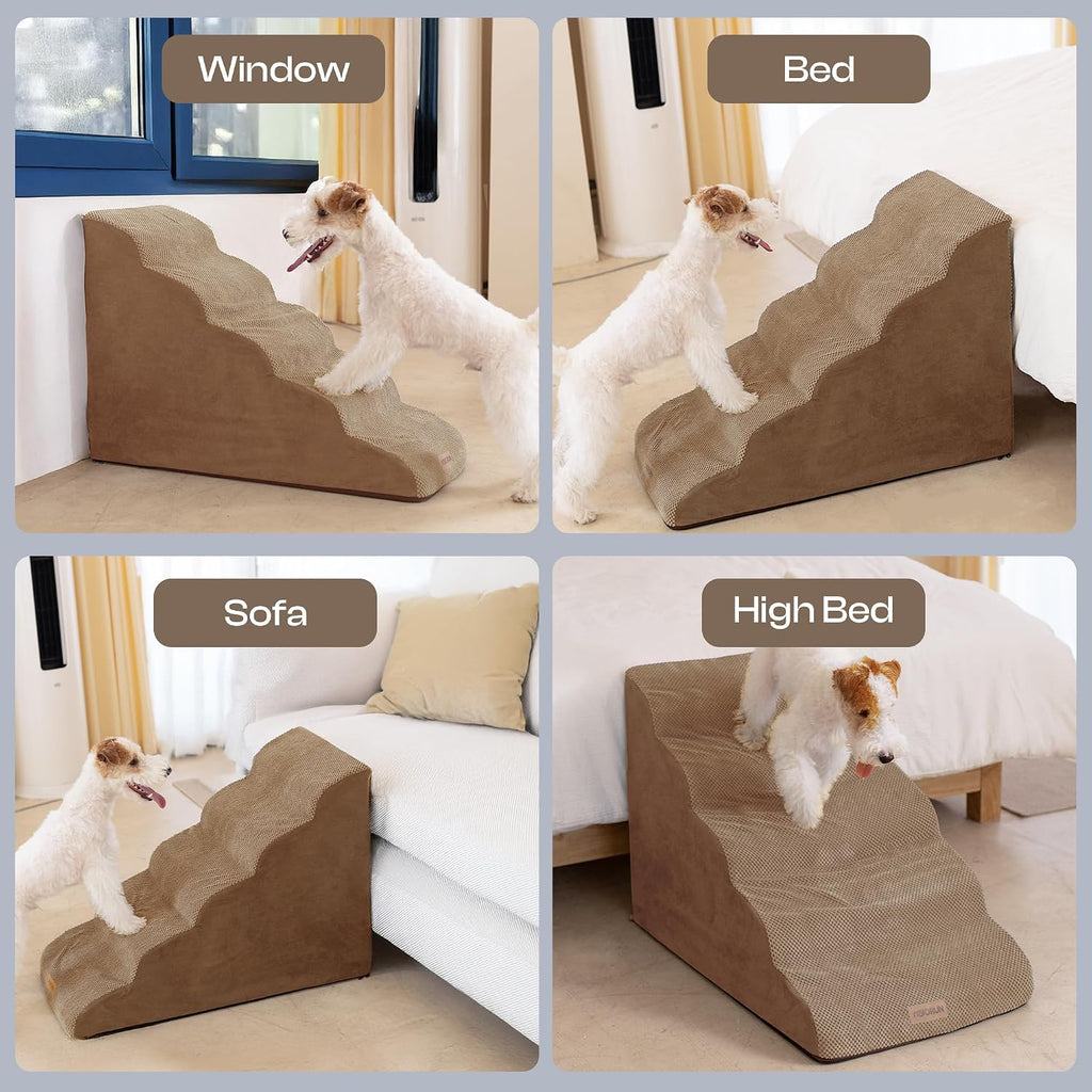 Extra Wide Dog Stairs for Large Dogs, 25" H Pet Steps for High Beds