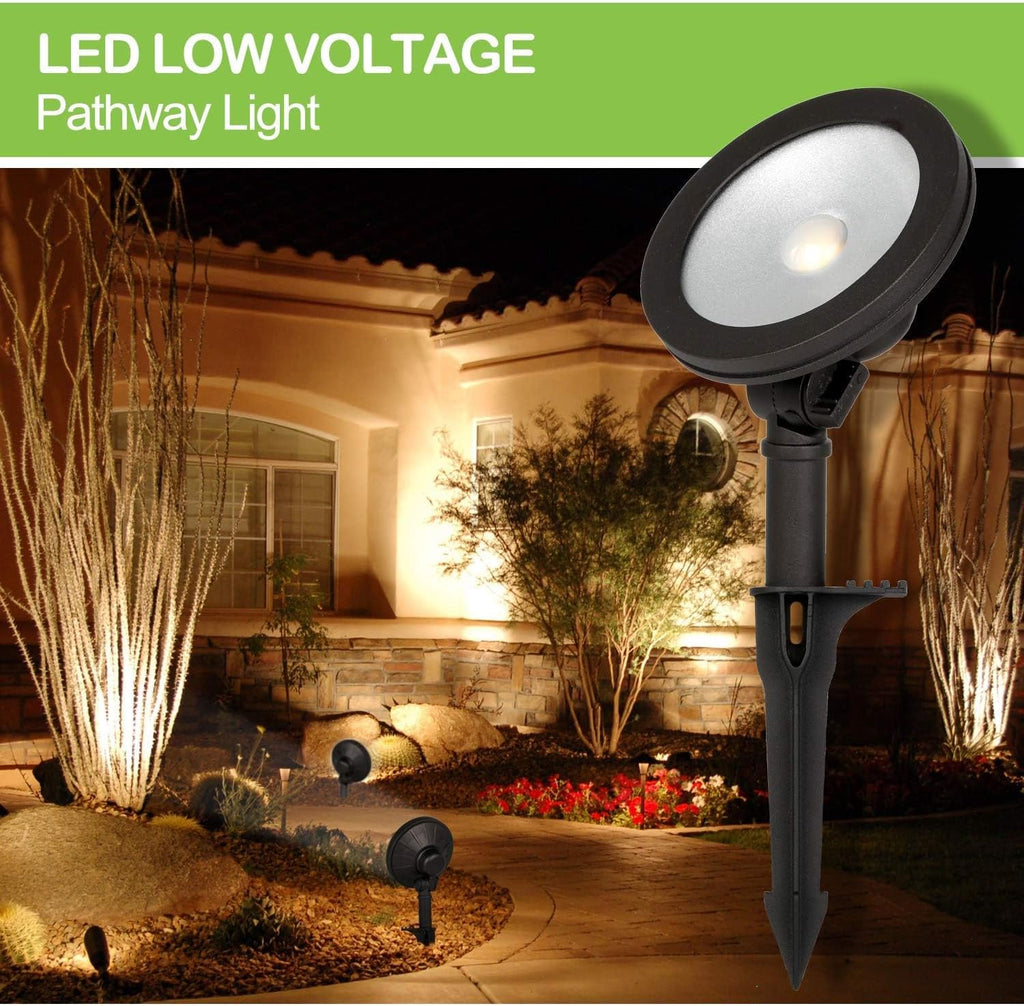 Low Voltage LED Landscape Wall Wash Light, Outdoor Spotlights | Die-Cast Aluminum, Waterproof Low Voltage Landscape
