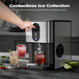 Countertop Nugget Ice Maker, 44lbs/24H Soft Chewable Pebble Ice Machine with Self-Cleaning and One-Click Operation