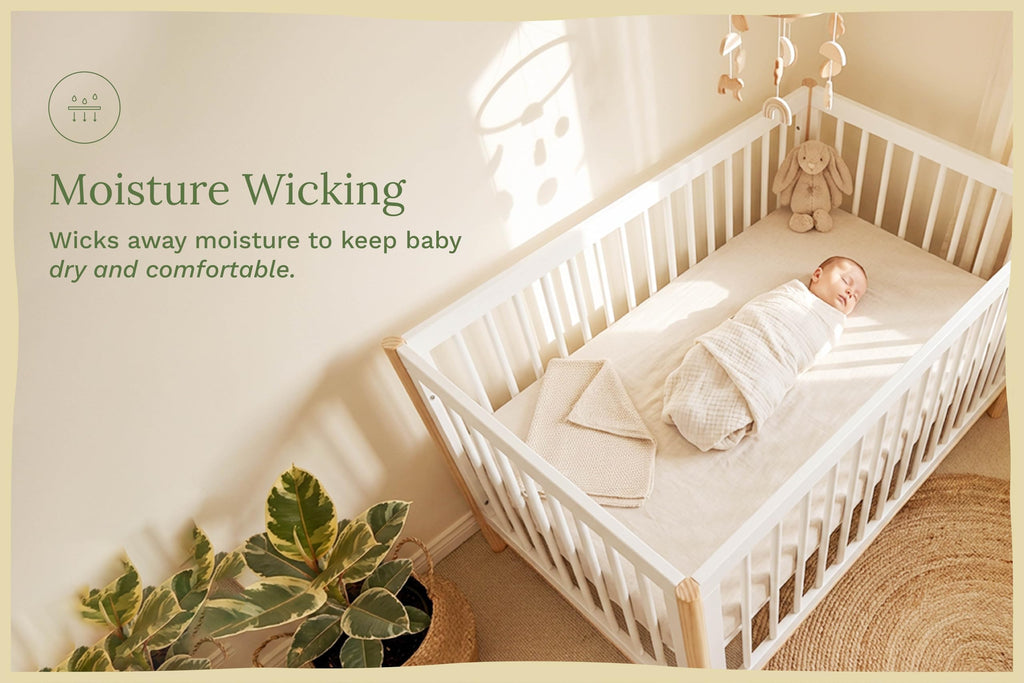 Cotton Fitted Crib Sheets - 100% GOTS Certified Organic Cotton, All-Natural, Dye-Free, Unbleached, Toxic-Free &