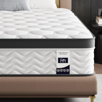 12 Inch Full Size Mattress, Hybrid Bed Mattress in a Box, 75" x 54" | Memory Foam Hybrid, Back Support & Pressure