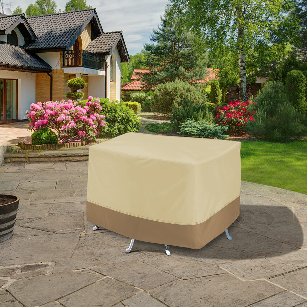 ICOVER Patio Furniture Cover, 76"x76" Square/Round Balcony Tables Covers, Easy On/Off, Waterproof Dustproof