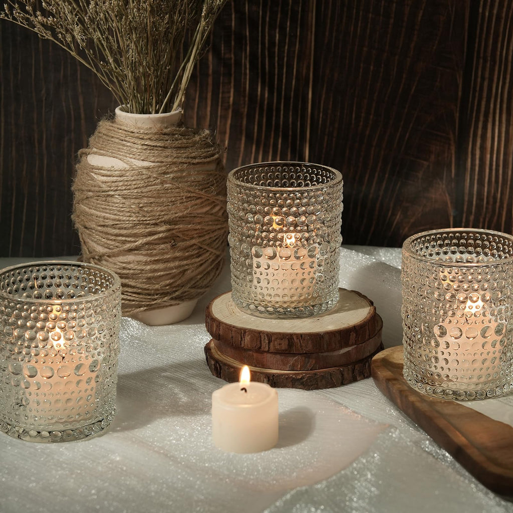 6 Pack Votive Candle Holders, 2.7x3.5 Inch Large DIY Wax Candle Holder