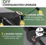 Outdoor Gazebo for Patio 10x12, Metal Frame Canopy with Doub - Image 6