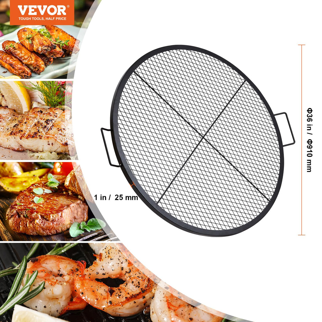 X-Marks Fire Pit Grill Grate, Portable Camping Cookware for Outside