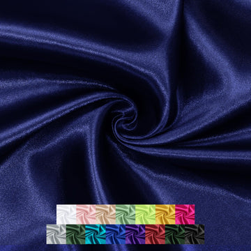 3 Yards x 55 Inch Wide Navy Blue Satin Fabric by The Yard