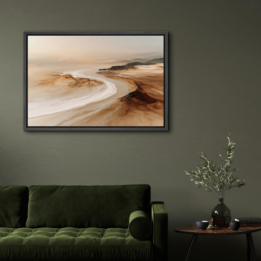Framed Canvas Print Wall Art Coastal Shoreline