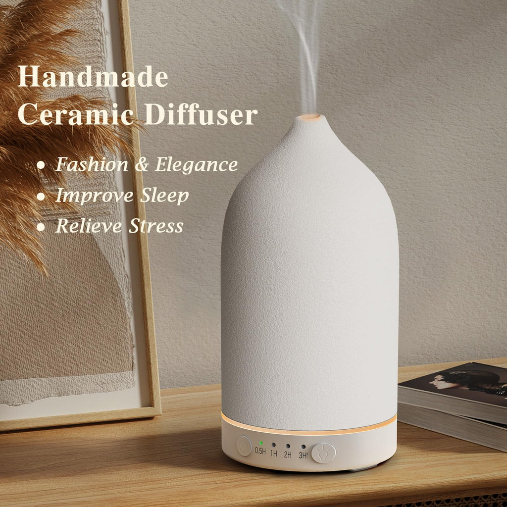 Ceramic Essential Oil Diffuser Aromatherapy Diffuser Bedroom Room Cool Mist Humidifier Stone Air Diffusers