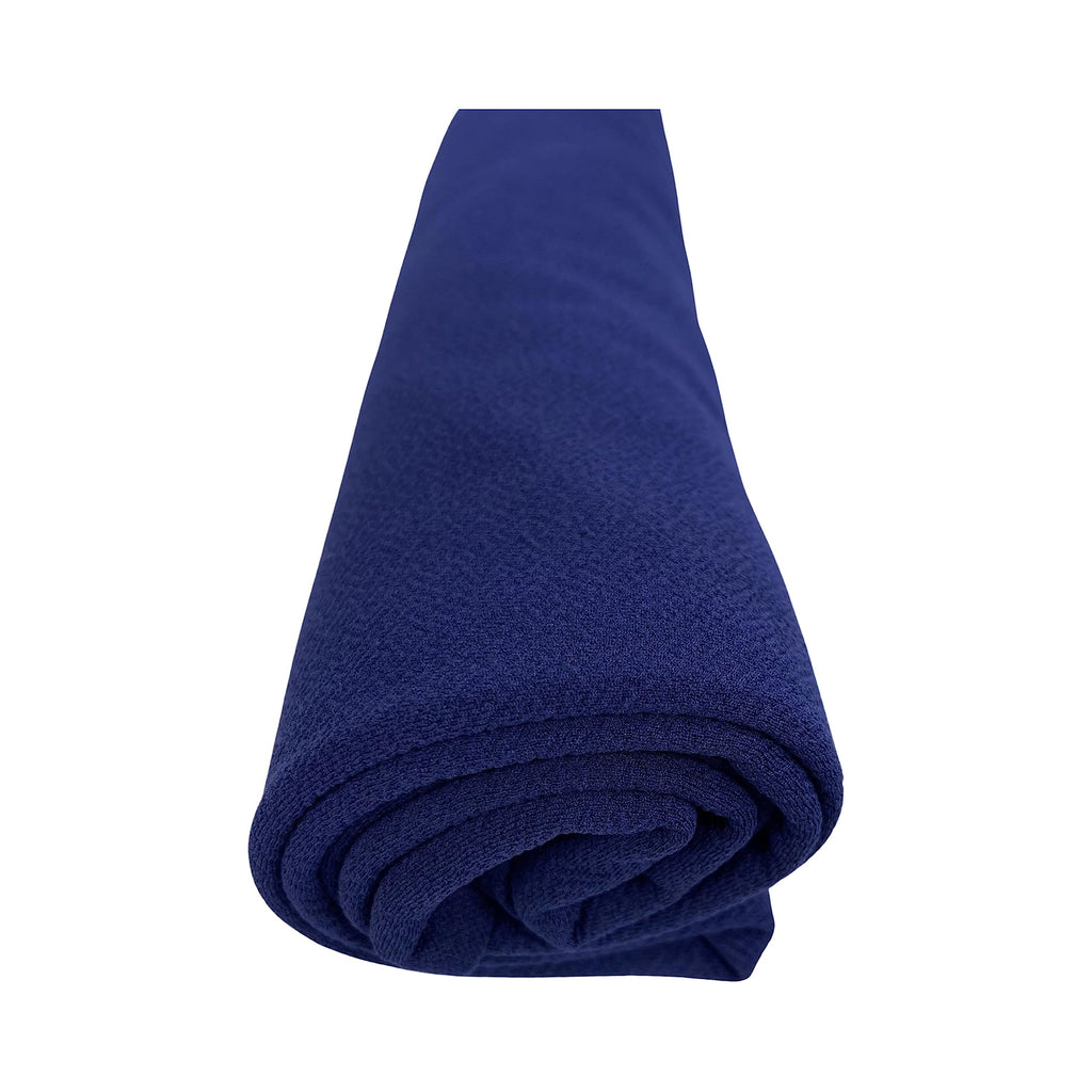 Double Knit Liverpool Spandex Stretch Fabric Navy, 2 Yards