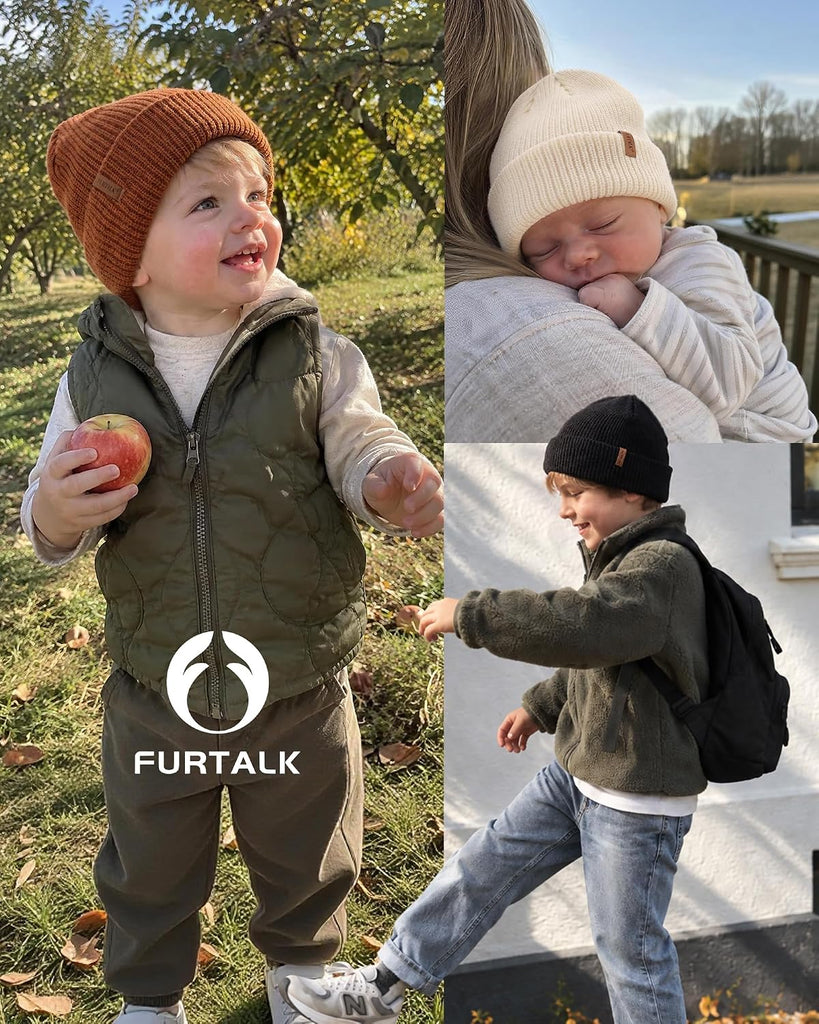 Toddler Baby Boys Girls Beanies Kids Winter Hats Children Knit Caps