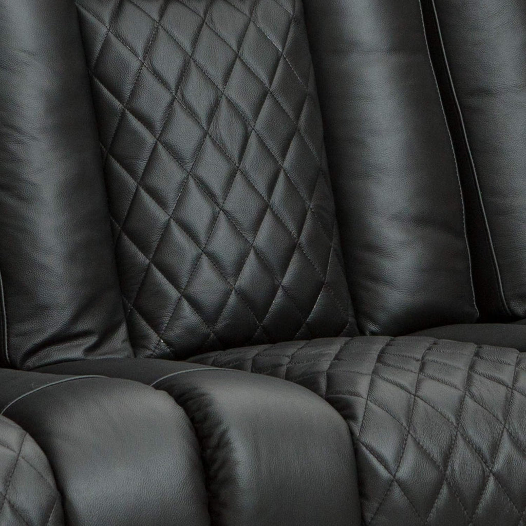 Anthem Home Theater Seating - Italian Leather - Power Recline Sofa - Fold-Down Table - Powered Headrests - Arm Storage