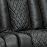 Anthem Home Theater Seating - Italian Leather - Power Recline Sofa - Fold-Down Table - Powered Headrests - Arm Storage
