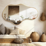 Irregular Wall Mirror - Wall Mirrors Decorative 22"x 36" Asymmetrical Abstract Mirror Aviation Aluminum Alloy Frame