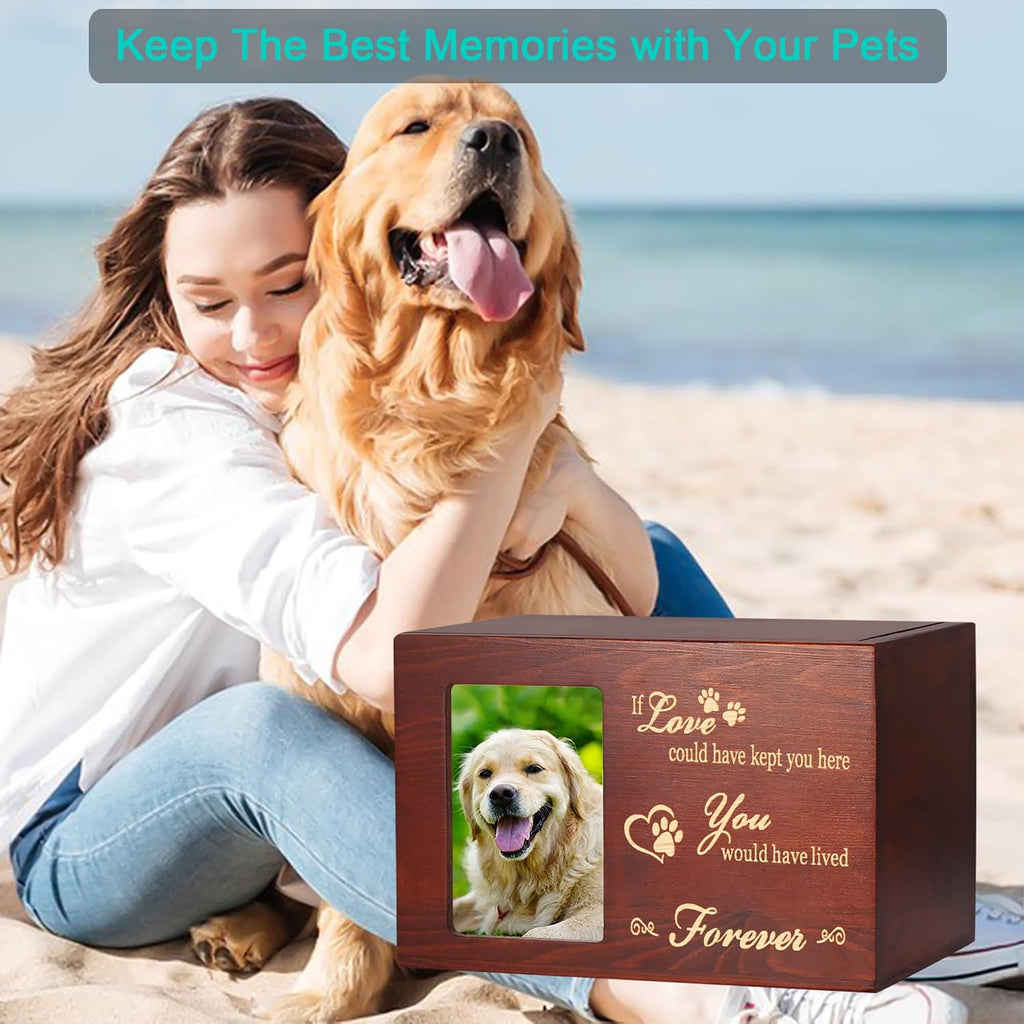 Pet Memorial Urns for Dogs or Cats Ashes with Photo Frame