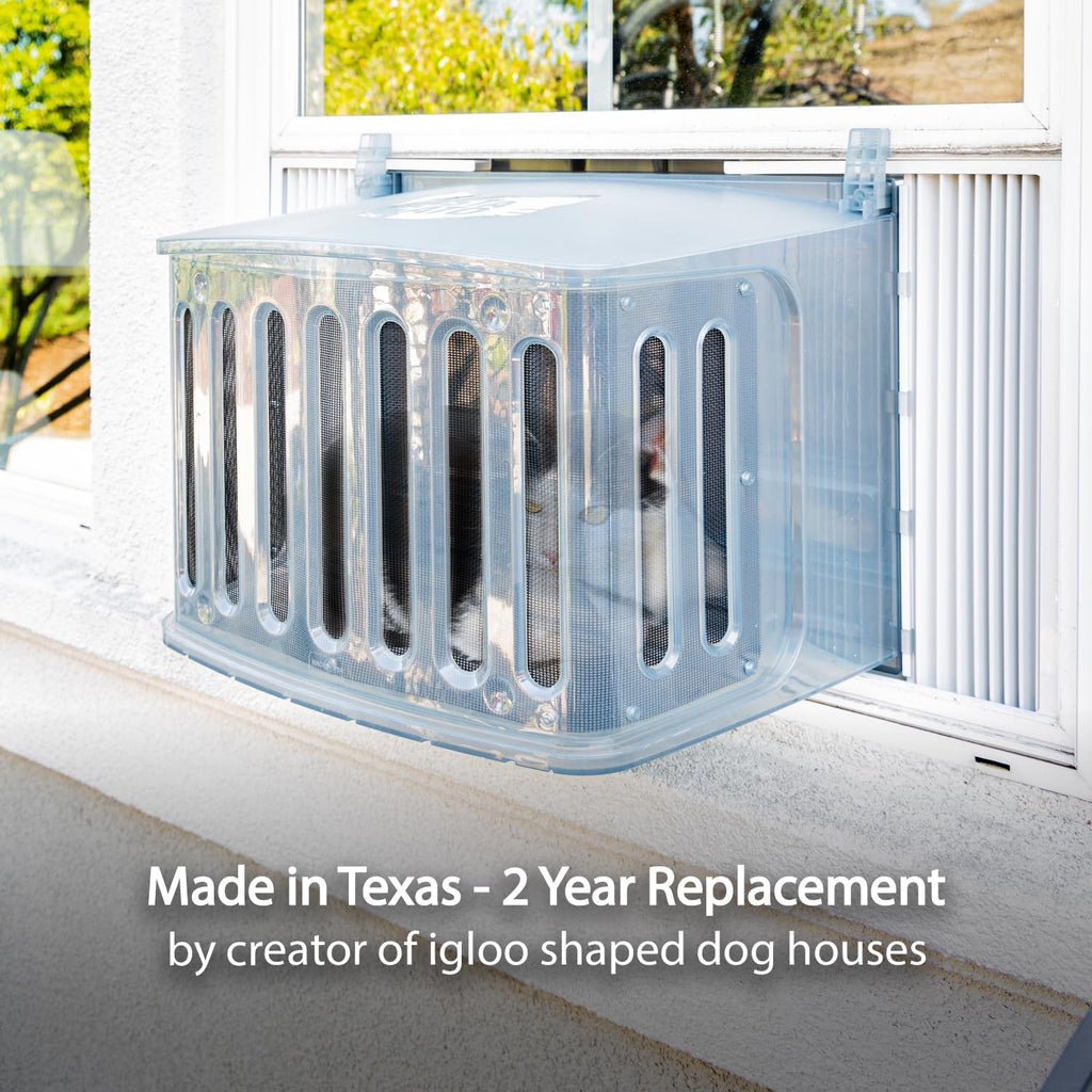Luxe Window Cat Box - Window Catio, Perch, & Freshness System